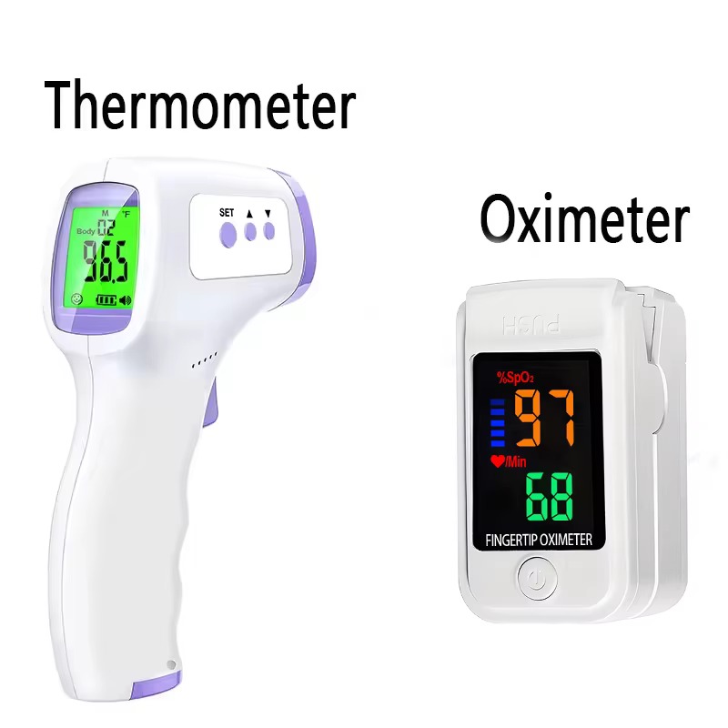 Pulse Oximeter - Temassız Kızılötesi Alın Termometresi veya Parmak
