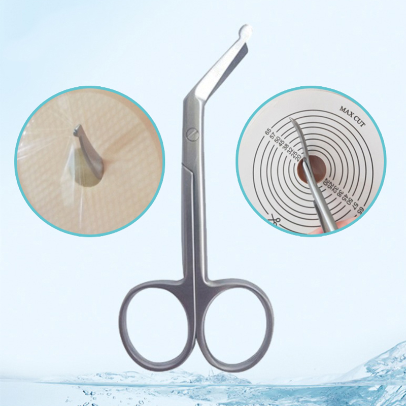 Medical Scissors - Ostomy çanta makas yuvarlak kafa kavisli