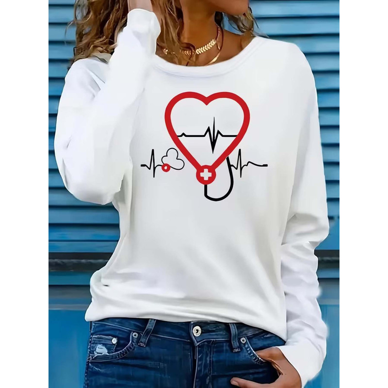 Stetoskop Kalp EKG Baskılı, Ra - Stethoscope incelemesi ve fiyatı